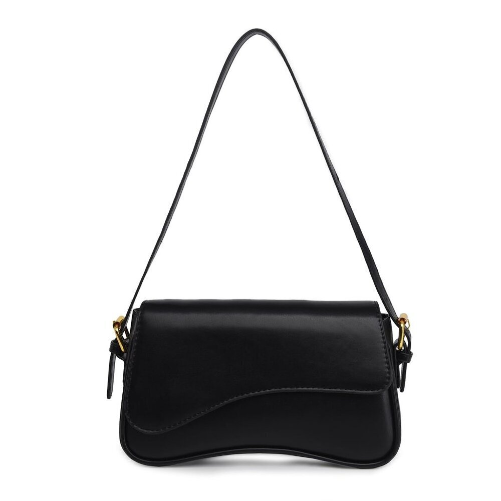 PU Leather Tote Bag with Removable Straps Zipper Closure Chic Minimal